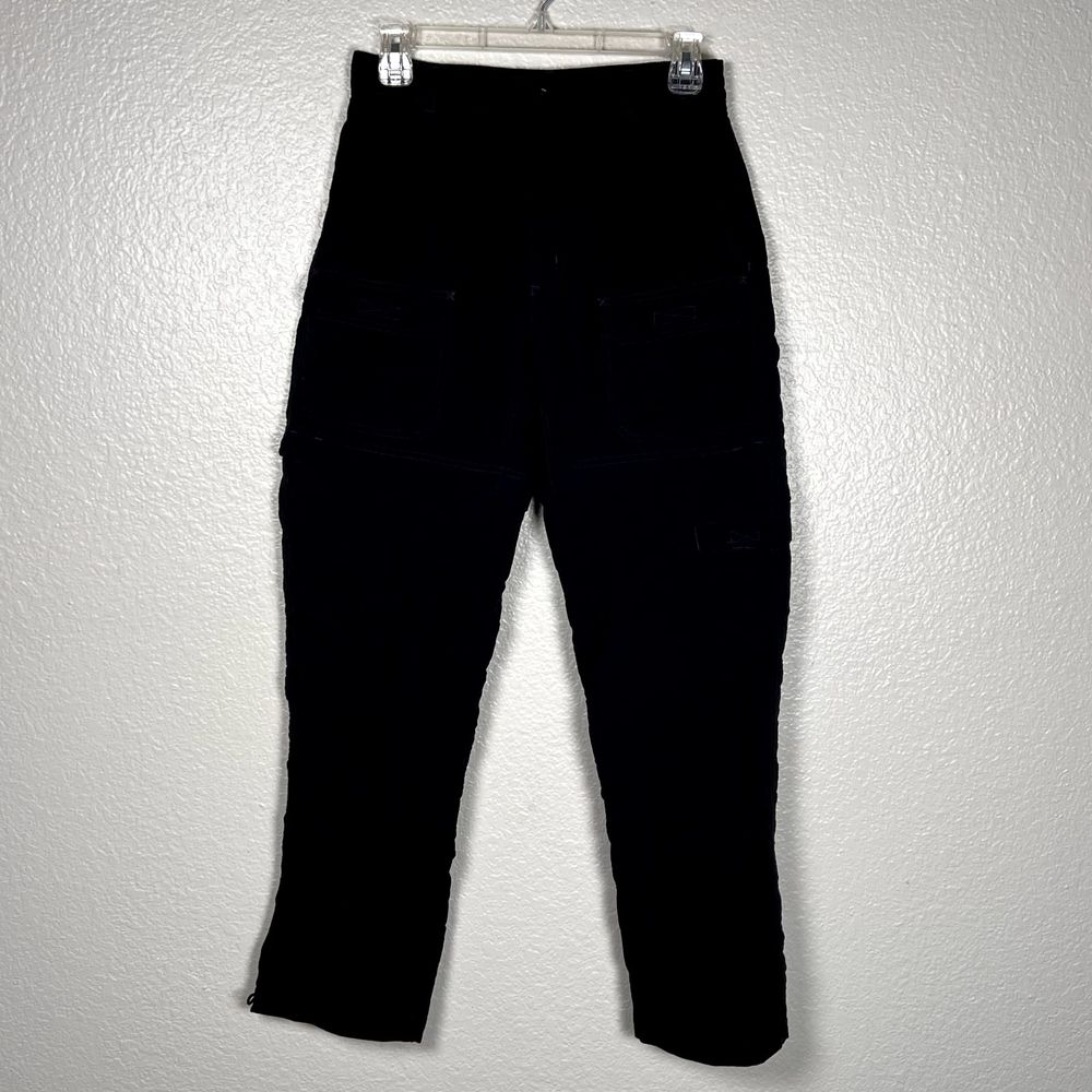 Royal Robbins Convertible Pants Womens Size 2 Black Cargo Zip Off Elastic Travel - Picture 3 of 14